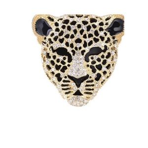 Gorgeous Leopard Crystal Brooch Lapel Pin